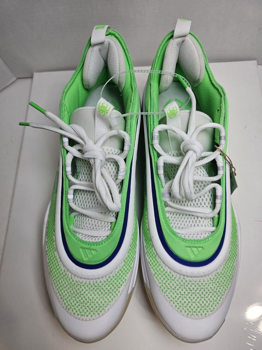 adidas D.O.N. Issue 6 JQ2249 Men’s 14 White Green Basketball Shoes New - Picture 9 of 13
